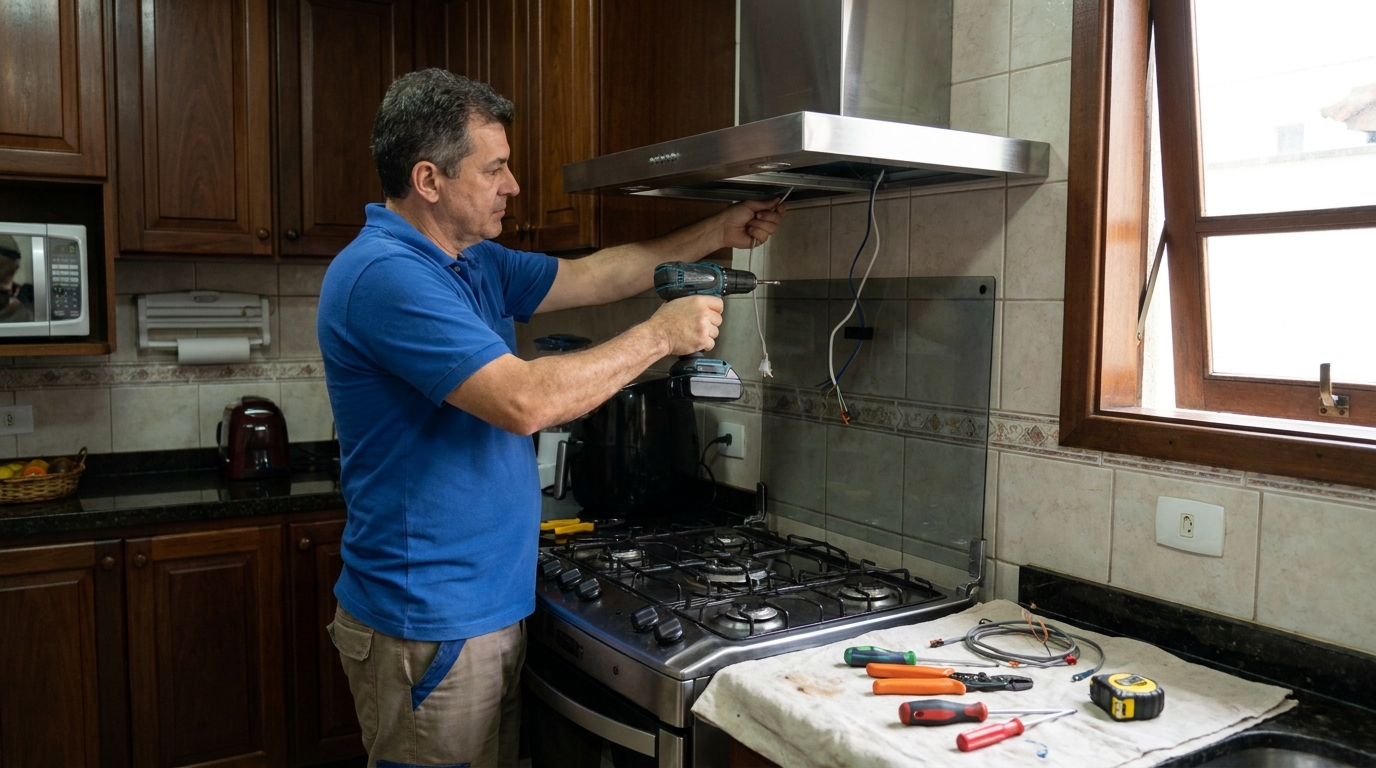 Instalacao de coifa e exaustor residencial em Aracaju‑SE