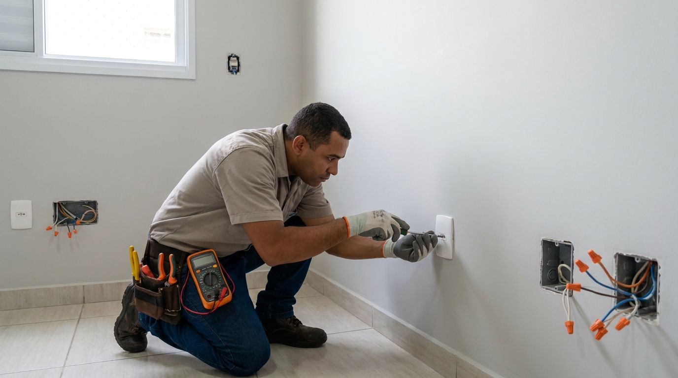 Instalacao de tomada e interruptor em Aracaju‑SE