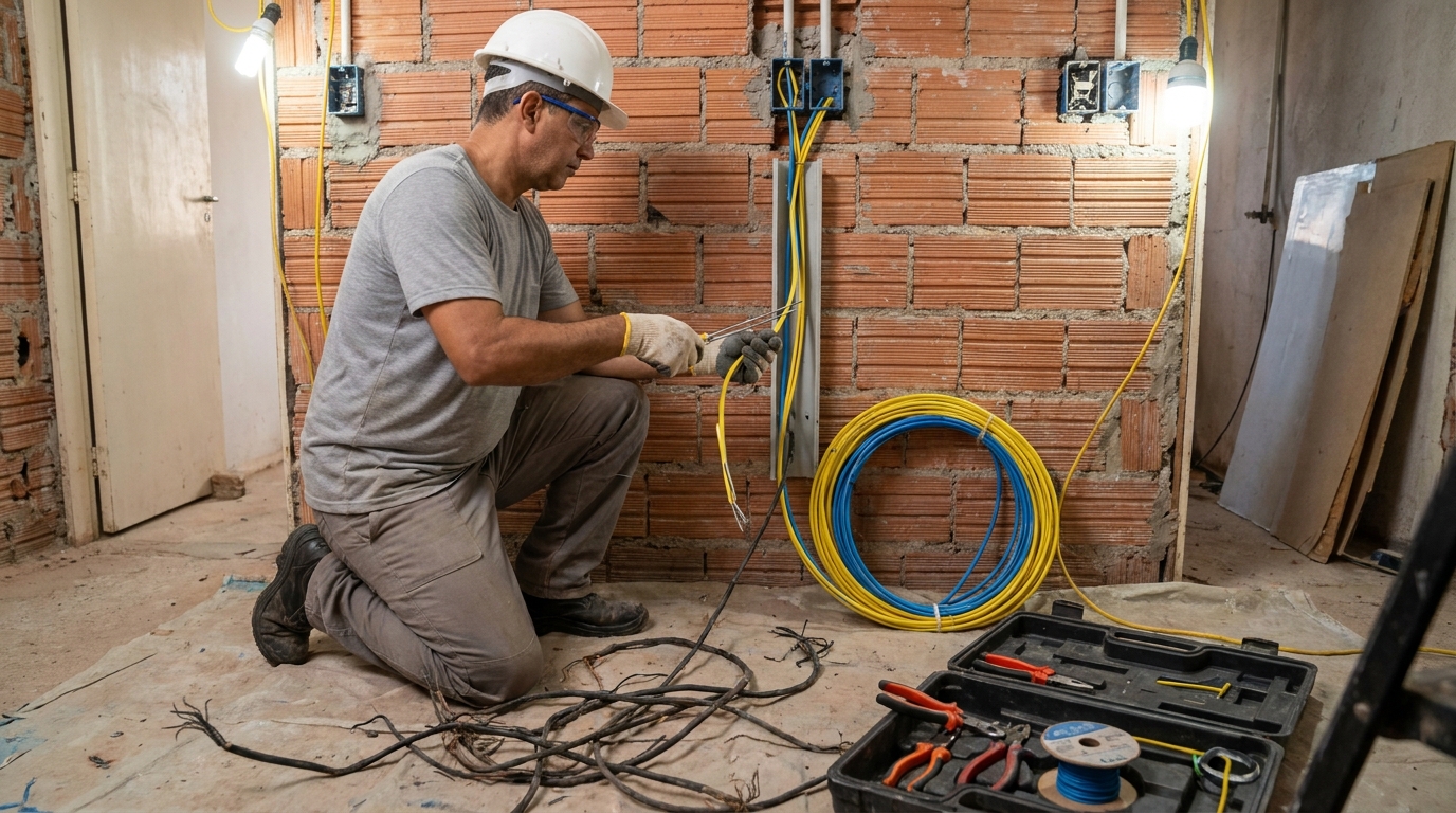 Troca de fiacao eletrica residencial em Aracaju‑SE